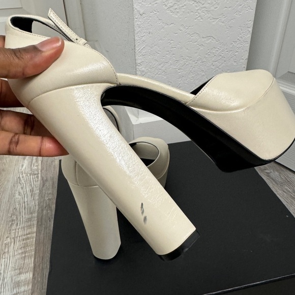 Saint Laurent Jodie Platform Sandals In Smooth Leather - Picture 8 of 15
